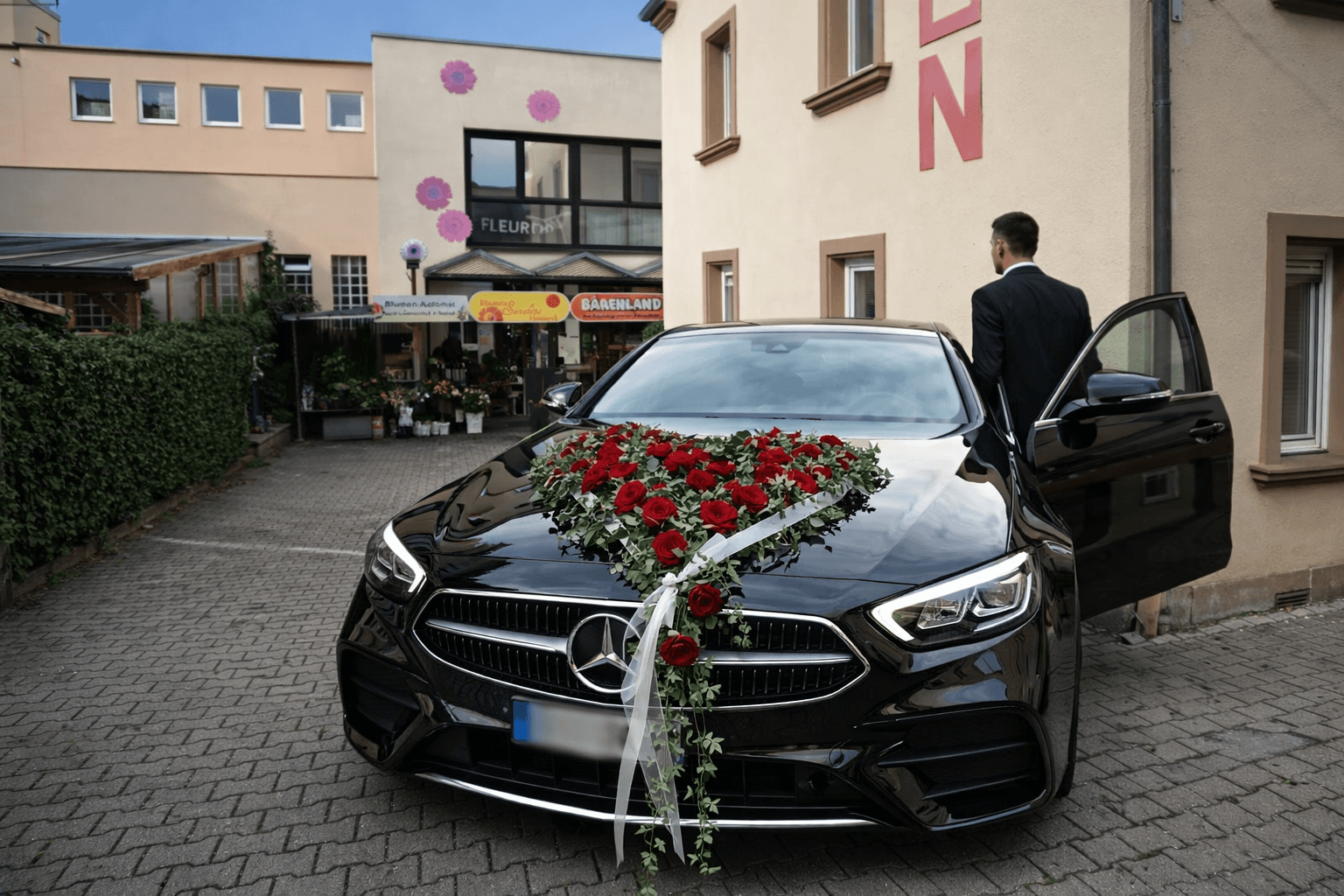 Autoschmuck für Hochzeiten – Abholung in Zirndorf